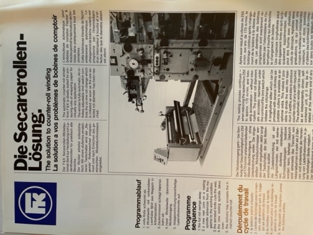 Counter roll winder F&K 3 colour, printingwidth 850 mm, 1976